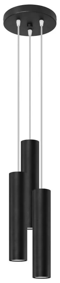 Lampada a sospensione nera ø 6 cm Castro - Sollux