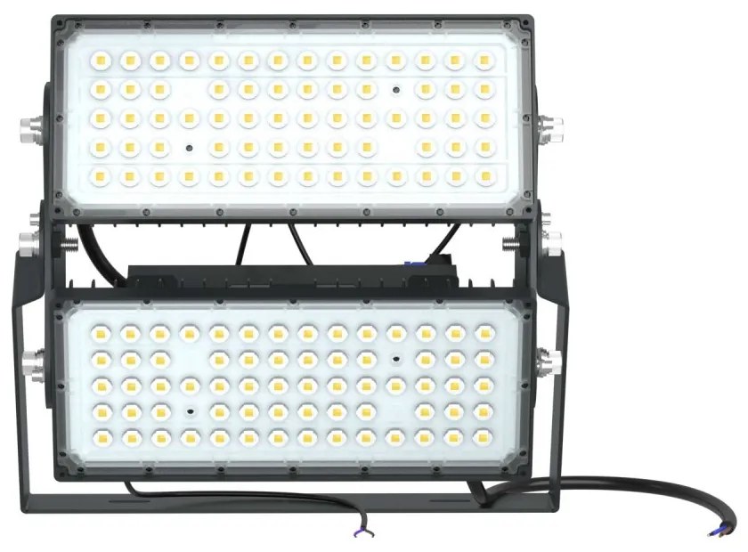 Faro Modulare LED 400W IP66, 167lm/W, Dimmerabile DALI - INVENTRONICS Colore Bianco Naturale 4.000K, Scegli l'angolo di illuminazione 30°, Scegli le staffe dei moduli Orientabili