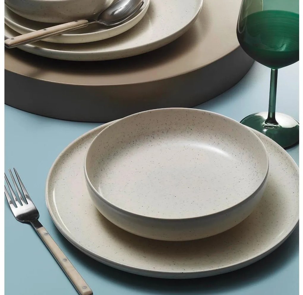 Set da tavola 8 pezzi beige/porcellana