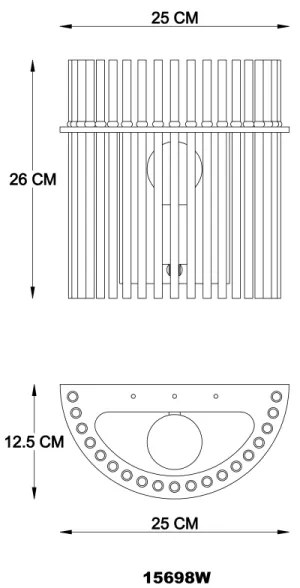 Globo 15698W - Applique GORLEY 1xE27/60W/230V nero