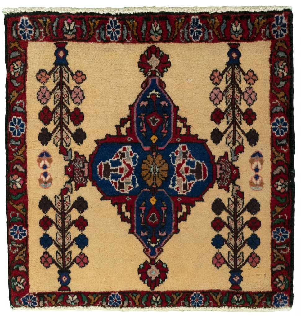 Shiraz Tappeto persiano 60 x 60 Rosso (Iran) Annodato A Mano