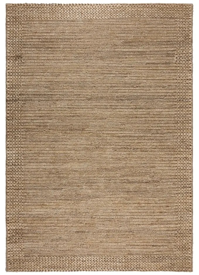 Tappeto in kenaf tessuto a mano in colore naturale 120x170 cm Drew Border - Flair Rugs