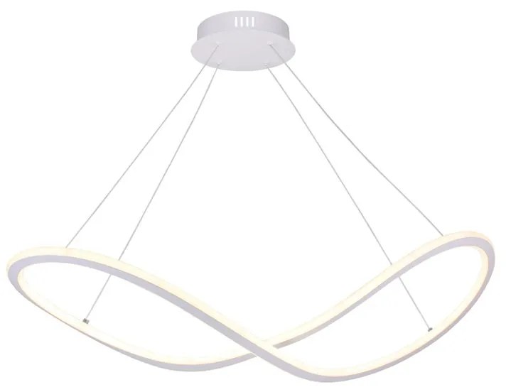 Lampadario LED moderno Infinity bianco, luce con 3 temperature di colore 2500 lumen