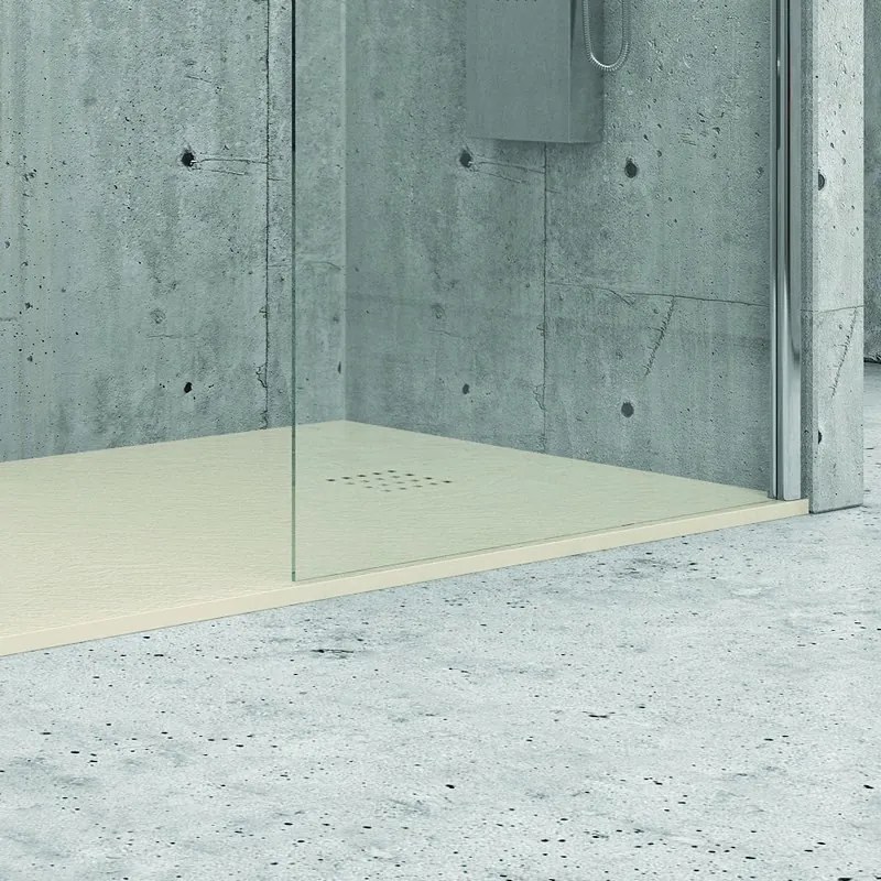 Kamalu - Piatto doccia 180x80 pietra crema avorio riducibile