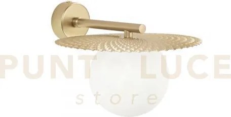 Applique a parete chaplin oro 1 luce attacco g9 22x25,5x16,5cm in m...