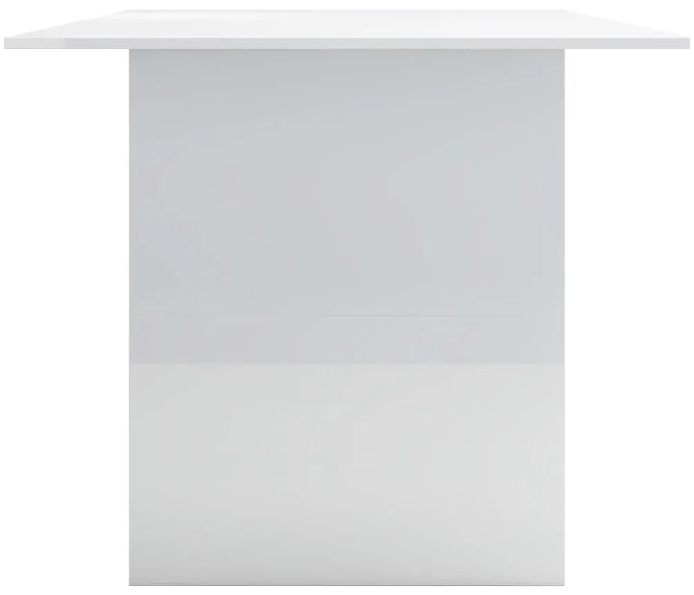 Tavolo da pranzo bianco lucido 180x90x76 cm legno multistrato