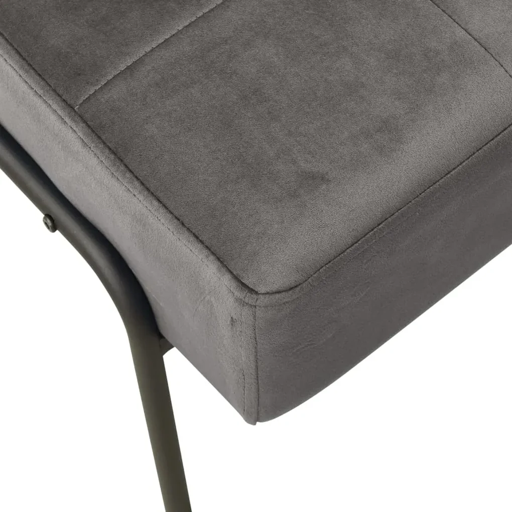 Poltrona relax 65x79x87 cm grigio scuro in velluto