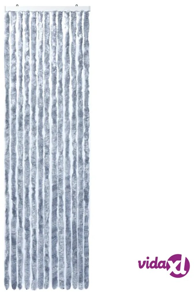 vidaXL Zanzariera Argento 90x200 cm Ciniglia