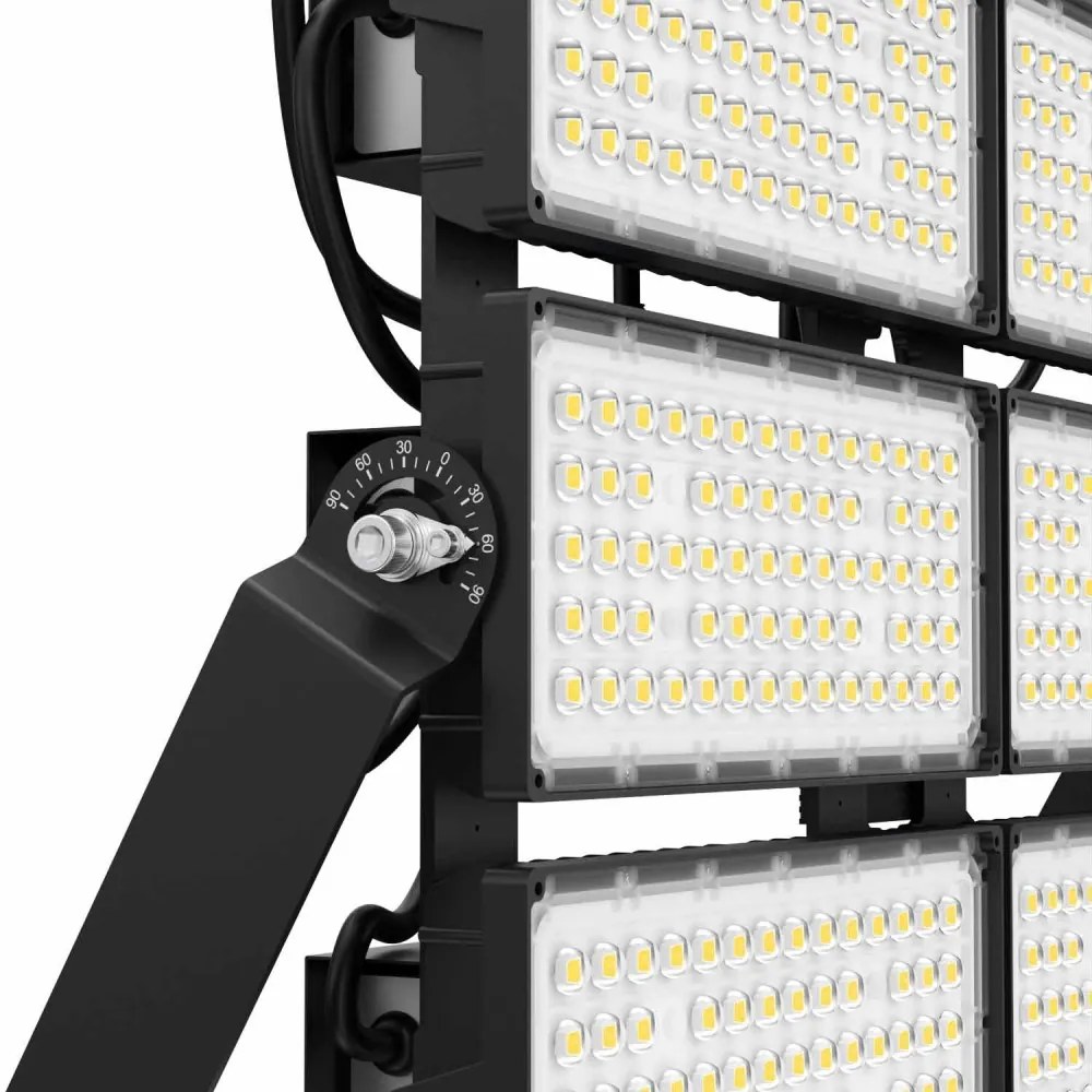 Faro Modulare LED 1.600W IP66 167lm/W No Flickering con driver Philips Colore Bianco Naturale 4.000K, Scegli l'angolo di illuminazione Asimmetrica 50°, Scegli le staffe dei moduli Fisse