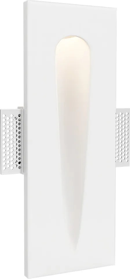 Segnapasso da Incasso GU11 a Goccia in Gesso Pitturabile