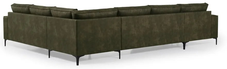 Divano angolare verde in similpelle (angolo sinistro) Copenhagen - Scandic