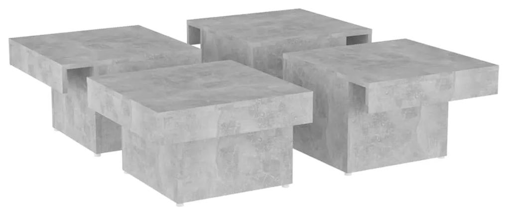 Tavolino da salotto grigio calcestruzzo 90x90x28cm truciolato