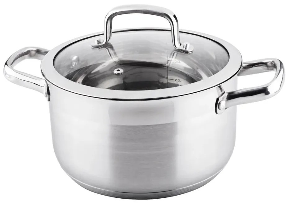 Lamart - Pentola con coperchio 22 cm in acciaio inox