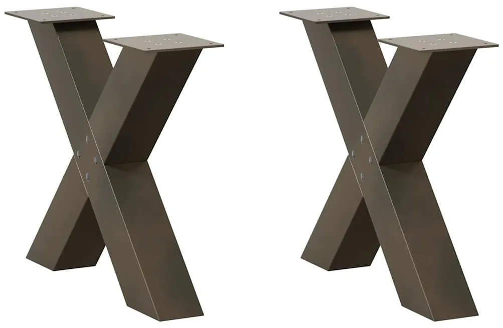 Gambe Tavolino Caffè A X 2 Pz Naturale 50x(42-43) Cm Acciaio /