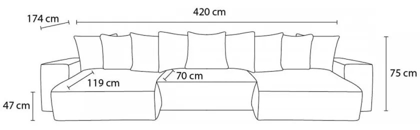 Divano angolare grigio/marrone con rivestimento in velluto a coste Voltaire – Bobochic Paris