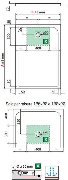 Piatto doccia 90x90 spessore 3 cm effetto pietra in mineralsolid cappuccino Novomatt NVM903 Novellini