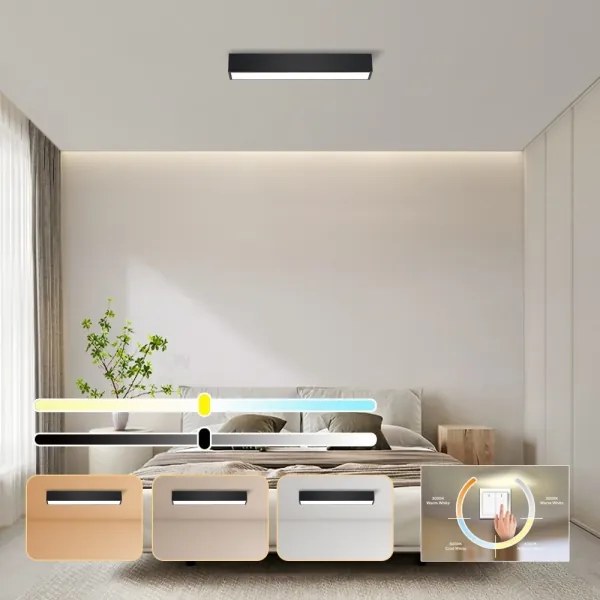 Immax NEO 07254L - Luce LED dimmerabile LUNGO 20W/230V Wi-Fi Tuya nero + +TC