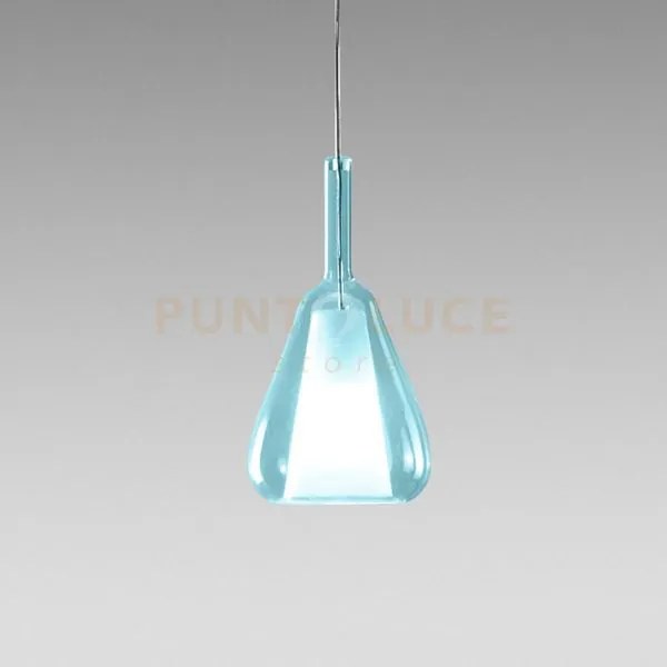 Ofelia s/11 - vetro blu-trasparente e portalampada bianco 1 luce at...