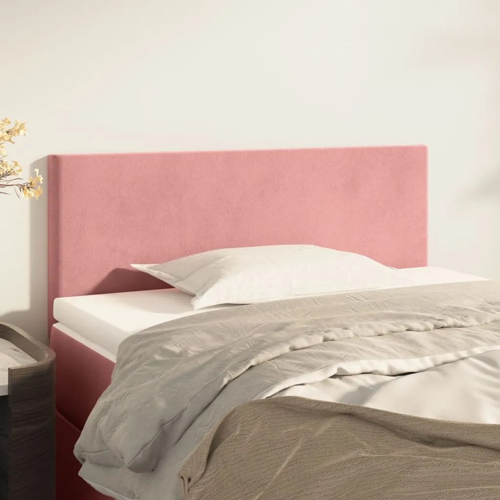 Testiera Rosa 90x5x78/88 Cm İn Tessuto /