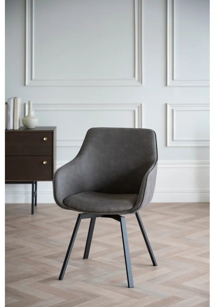 Set di sedie da pranzo grigia in imbottito 2 pz Alison – Rowico