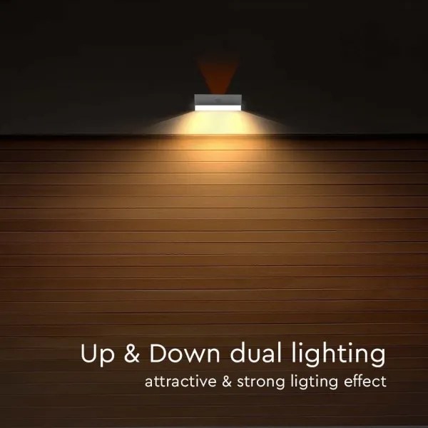 Applique a LED solare con sensore LED/3W/3,7V 3000K/4000K IP65 bianco