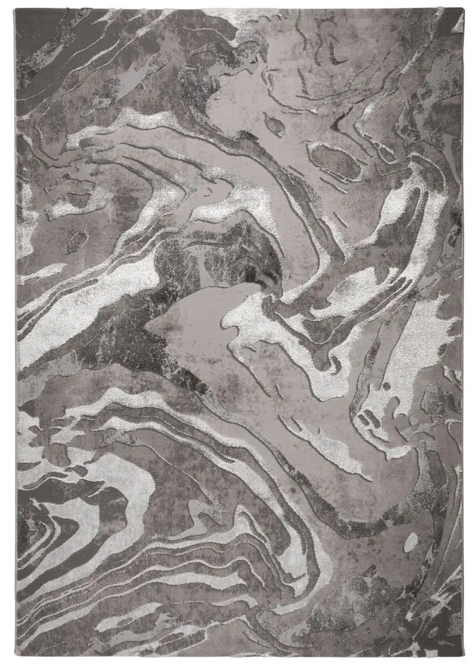 Tappeto grigio/argento 200x290 cm Marbled - Flair Rugs