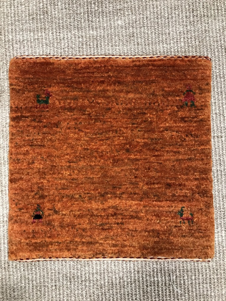 Loribaft Tappeto 40 x 40 Giallo (Iran) Annodato A Mano