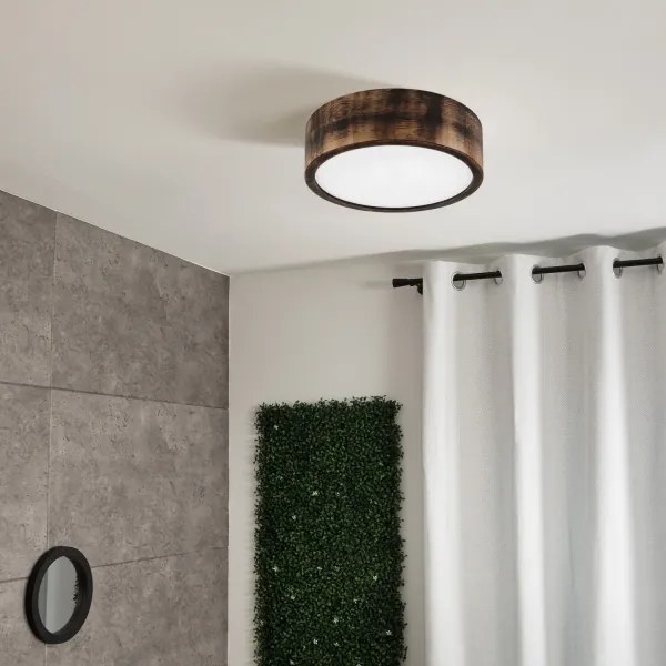 Brilagi - Plafoniera CARVALHO SMOKEY 1xE27/60W/230V rovere Ø 27,5 cm