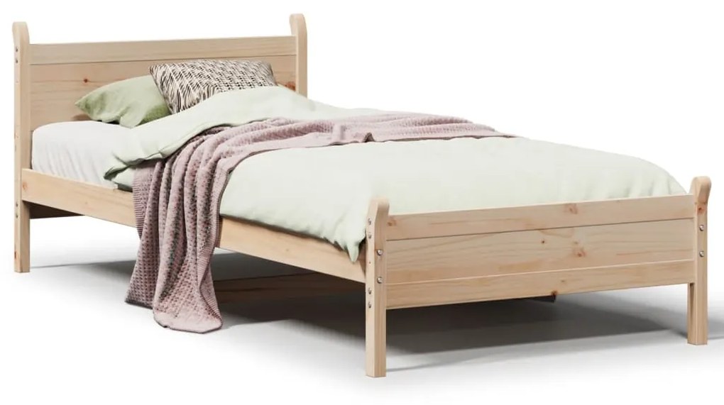 Letto senza materasso 90x190 cm in legno massello di pino