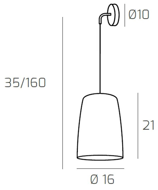 Applique Contemporanea Con Cavo Shaded Metallo Cromo Vetro Ambra 1 Luce E27