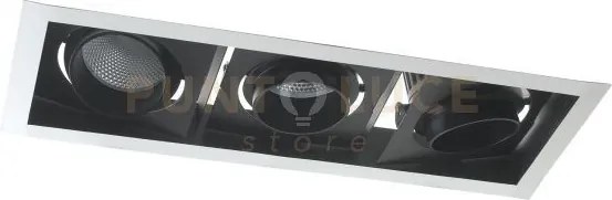 Incasso led apollo nero 90w 8700lm 3000k orientabile 51,3x18,8x7,7cm