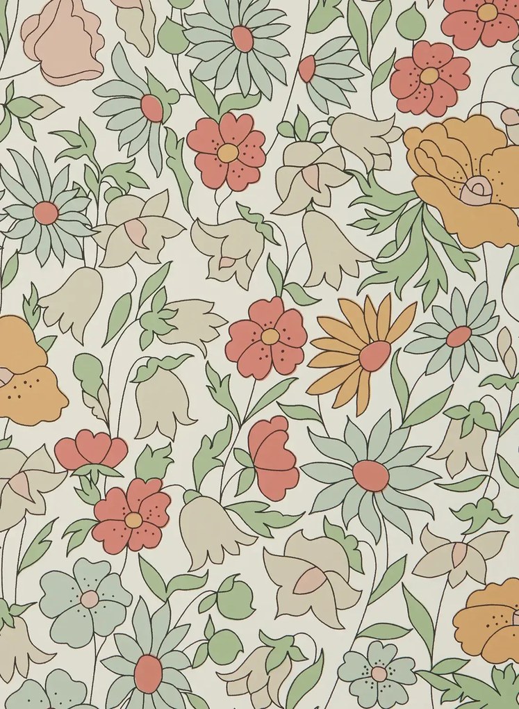 Liberty Tapete Poppy Meadowfield - Lichen