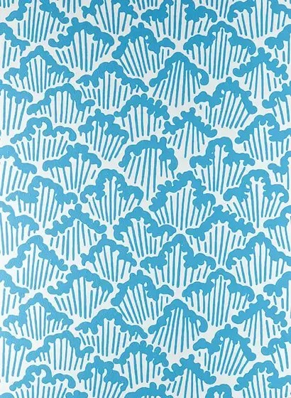 Farrow & Ball Carta da parati Aranami - Pavilion Blue/ St. Giles Blue