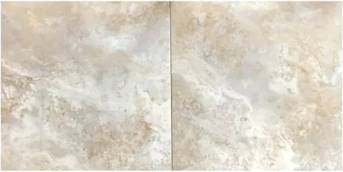 Pavimento grès porcellanato effetto travertino 50 x 50 cm Alfalux collezione Poseidon noce