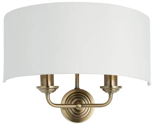 Endon 98937 - Applique HIGHCLERE 2xE14/40W/230V bianco/ottone