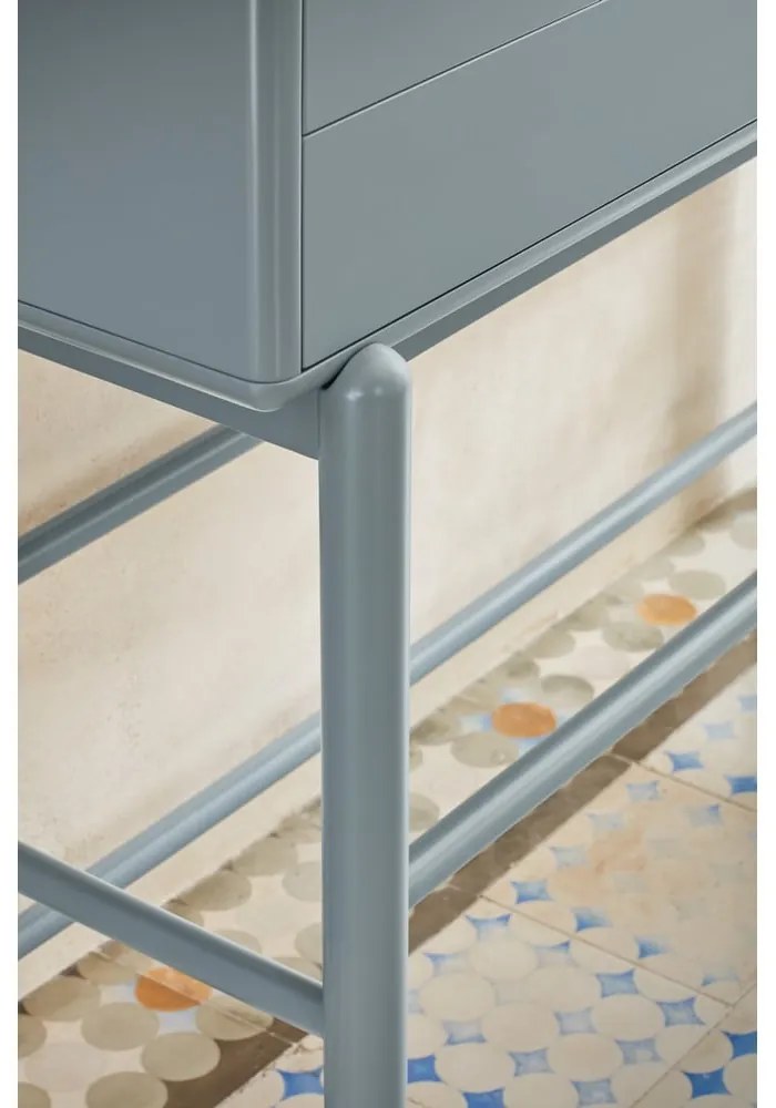 Tavolo consolle blu-grigio 35x120 cm Corvo - Teulat