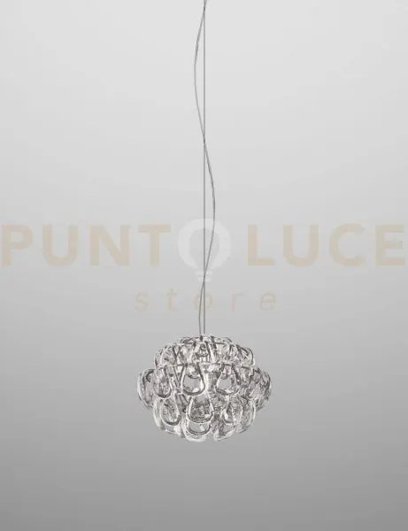 Giogali sospensione 35 cristallo trasparente e cromo lucido 1 luce ...