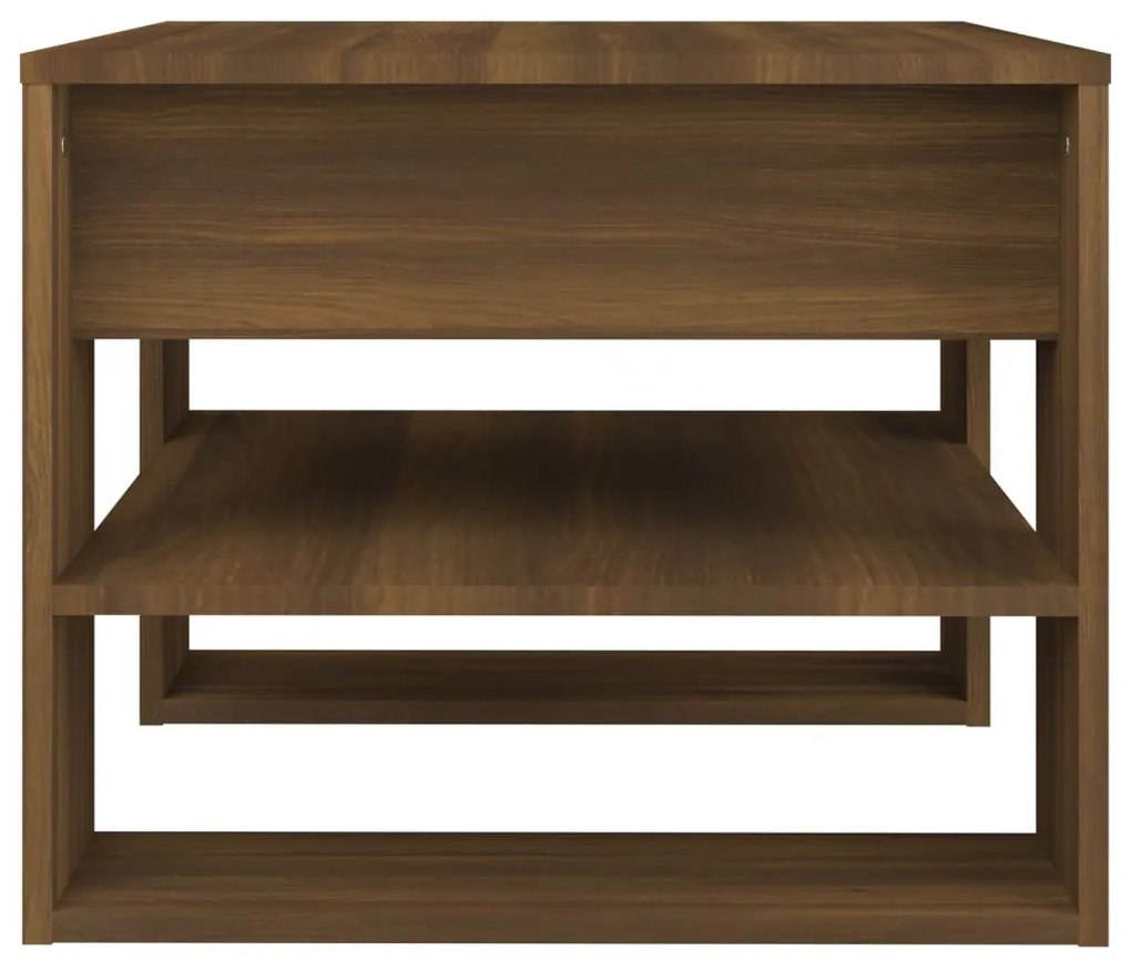 Tavolino da salotto marrone 55,5x55x45 cm legno multistrato