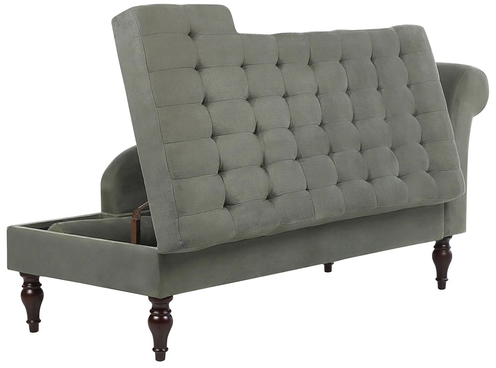 Chaise longue con contenitore grigio scuro PESSAC Beliani