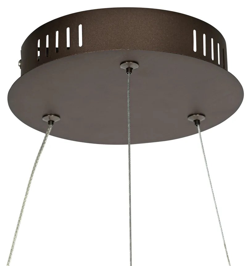 Lampada a sospensione di design bronzo 72 cm con LED a 3 livelli di dimmerazione - Rowan