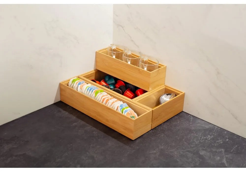 Scatola di bambù , 22,5 x 7,5 x 6,35 cm - Compactor