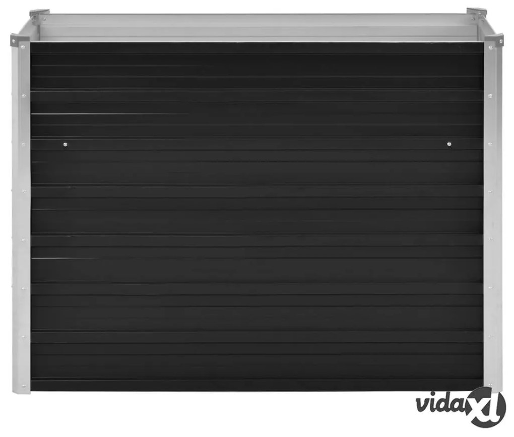 vidaXL Fioriera per Giardino Antracite 100x40x77 cm in Acciaio Zincato