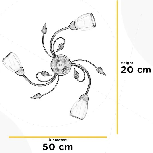ONLI - Plafoniera LILIANA 3xE14/6W/230V