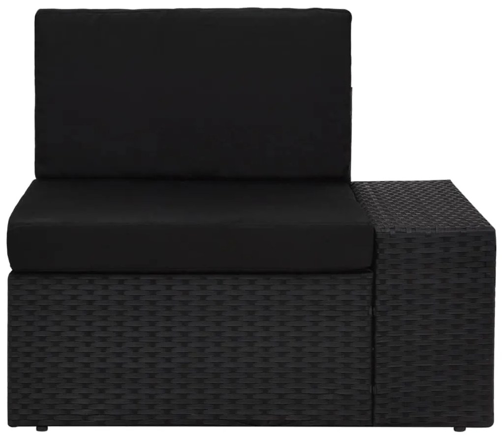 Set Divani da Giardino 5 pz in Polyrattan Nero