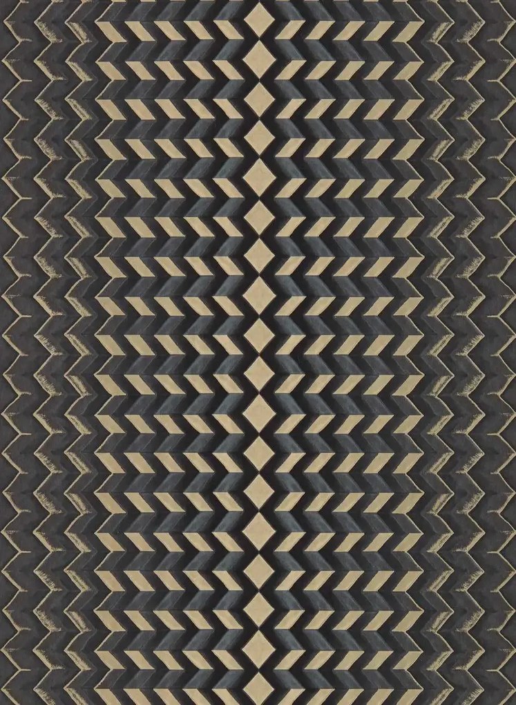 Clarke & Clarke Carta da parati Fragment - Charcoal/ Gold
