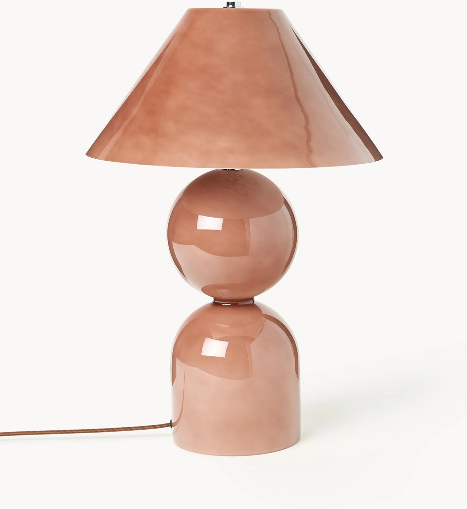 Lampada da tavolo grande in vetro con paralume orientabile Danielle