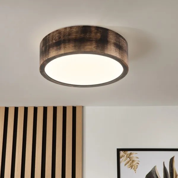 Brilagi - Plafoniera CARVALHO SMOKEY 1xE27/60W/230V rovere Ø 27,5 cm