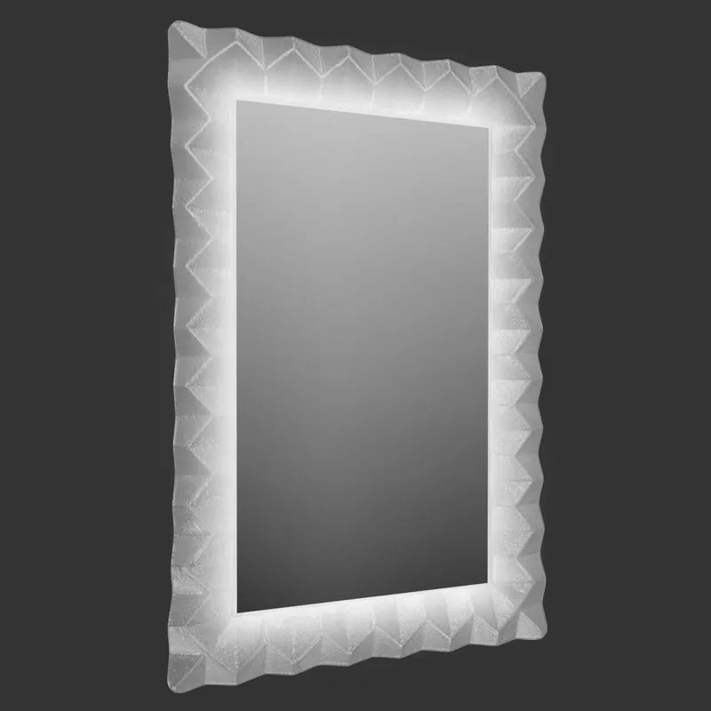 Specchio con illuminazione led Pyramid L 98 x H 63 x P 7 cm