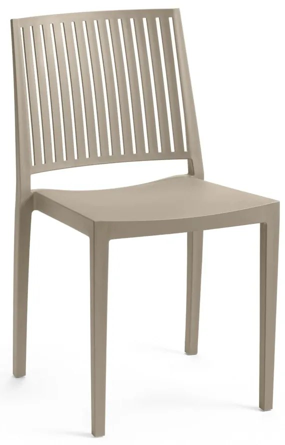 Sedia da giardino in plastica beige Bars - Rojaplast