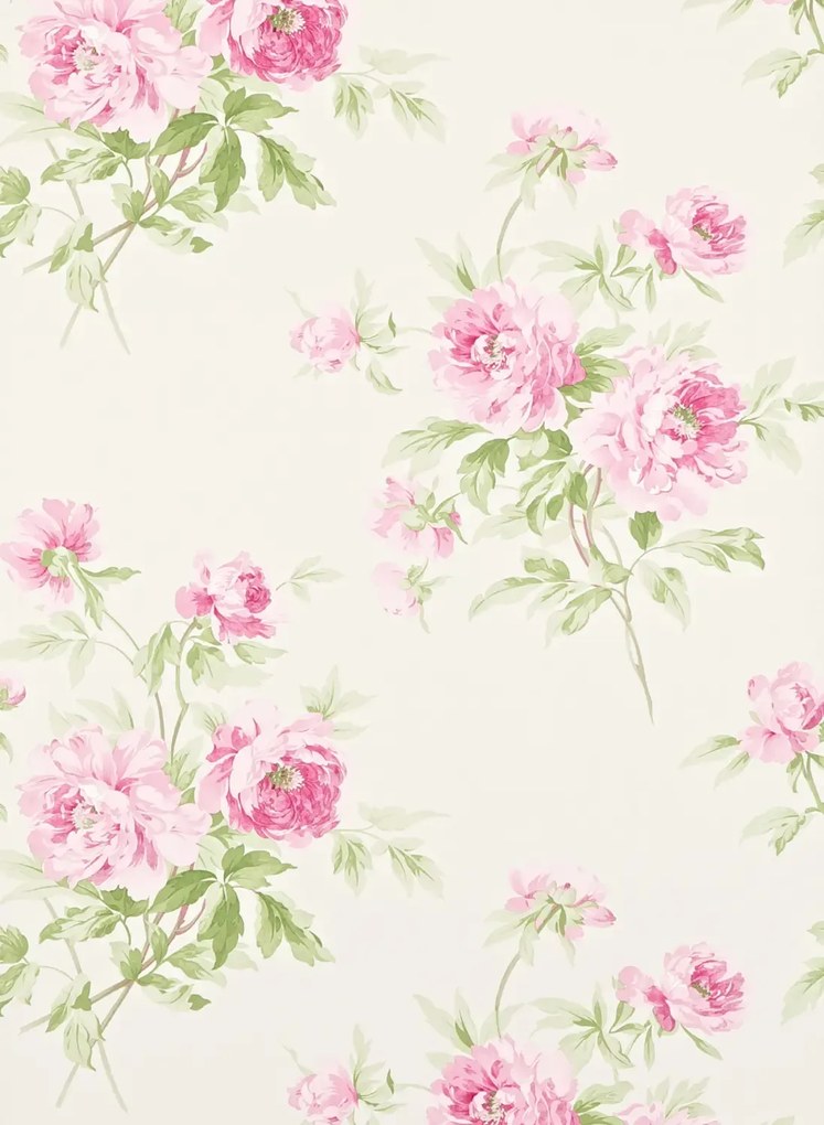 Sanderson Tapete Adele - Raspberry/ Ivory